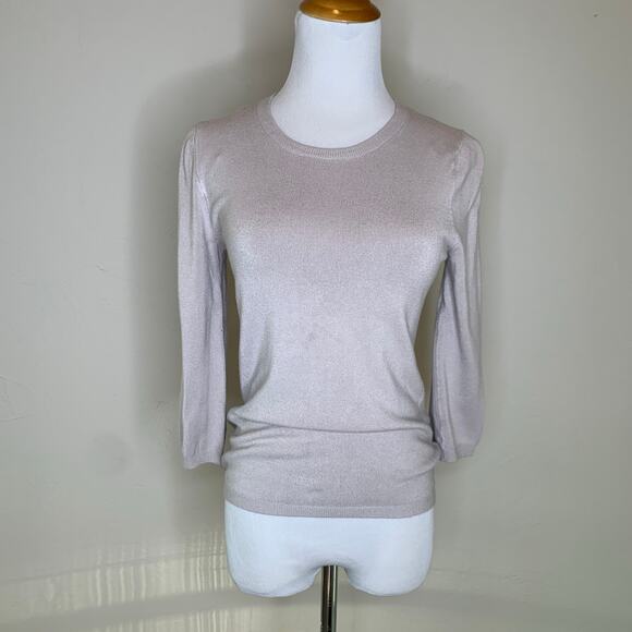 philosophy Beige Crew Neck Taupe Sweater Sz Small - Picture 1 of 9